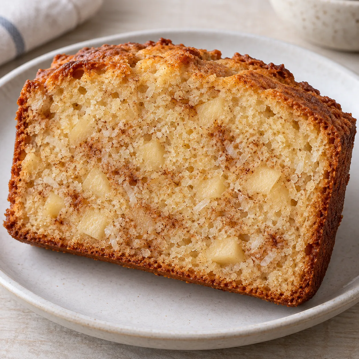 Butter loaf with cinnamon and apple — coconut