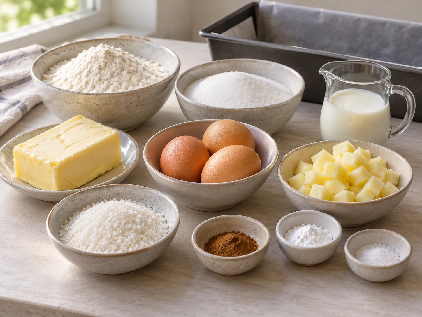 unsalted butter, softened, granulated sugar, large eggs, all-purpose wheat flour