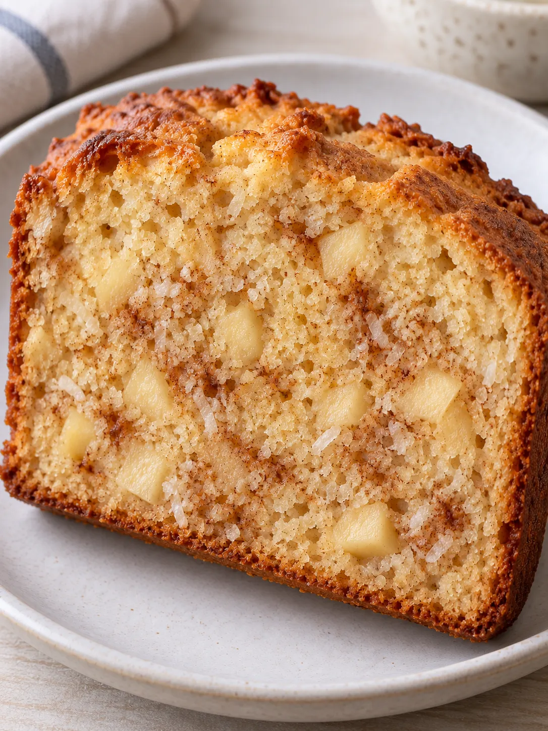 Butter loaf with cinnamon and apple — coconut
