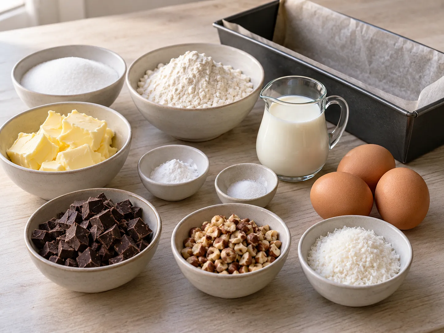 unsalted butter, softened, granulated sugar, large eggs, all-purpose wheat flour