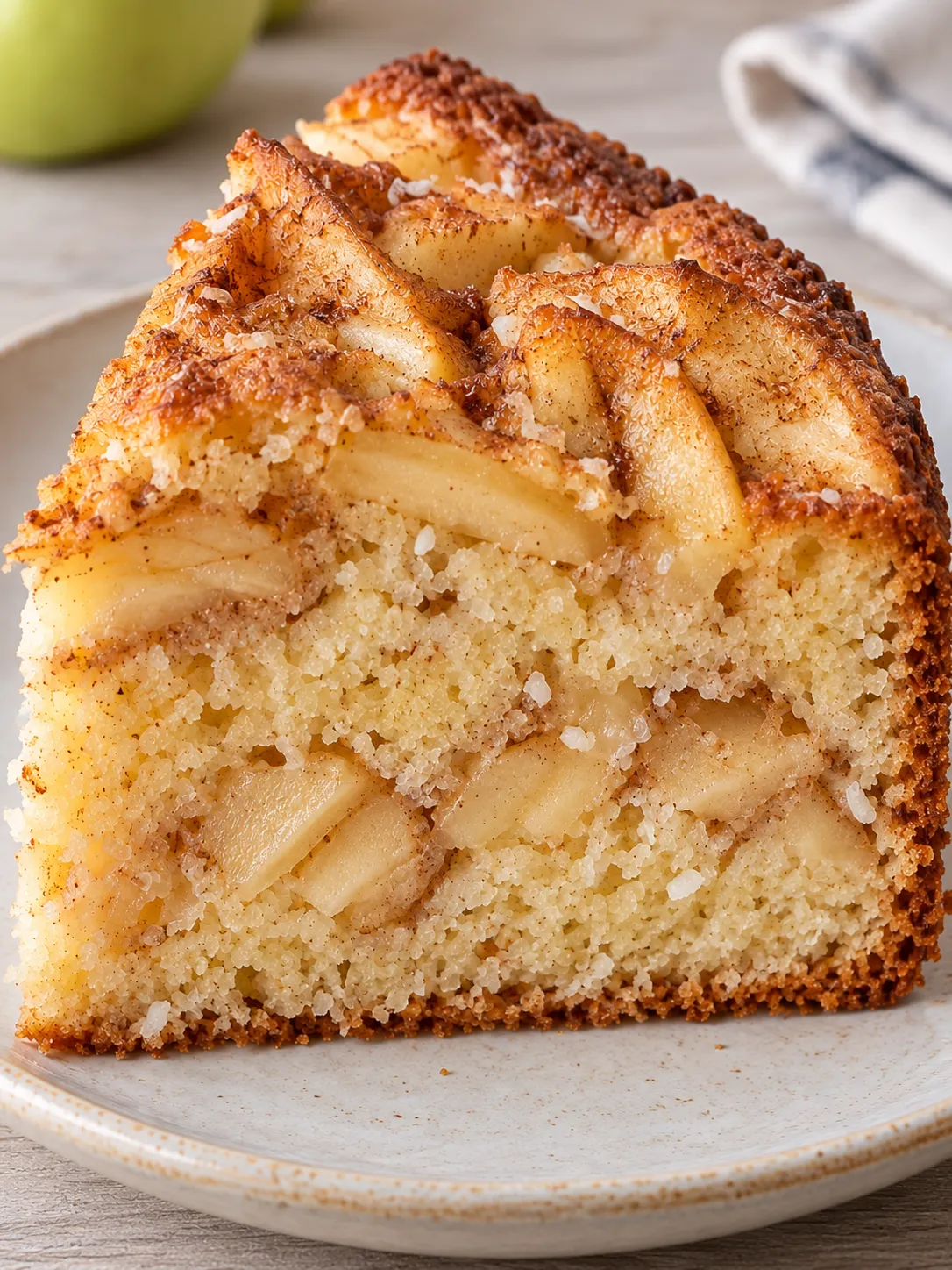 Yogurt cake with apple and cinnamon — coconut