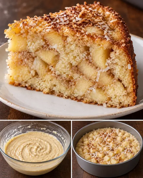 Yogurt cake with apple and cinnamon — coconut