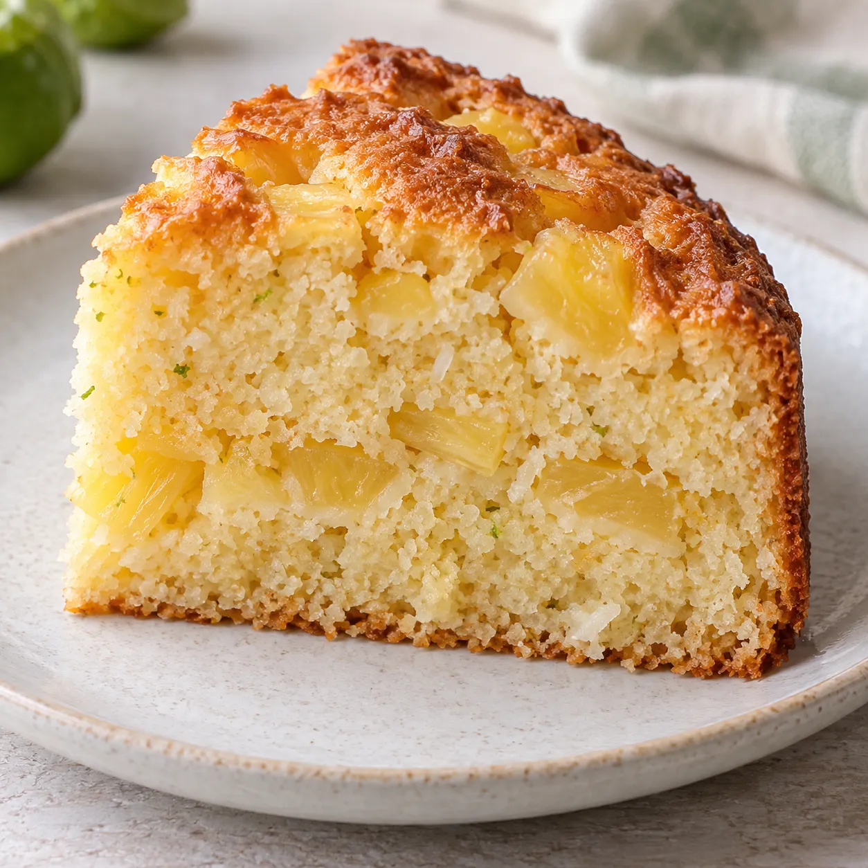 Yogurt cake with pineapple and lime — coconut