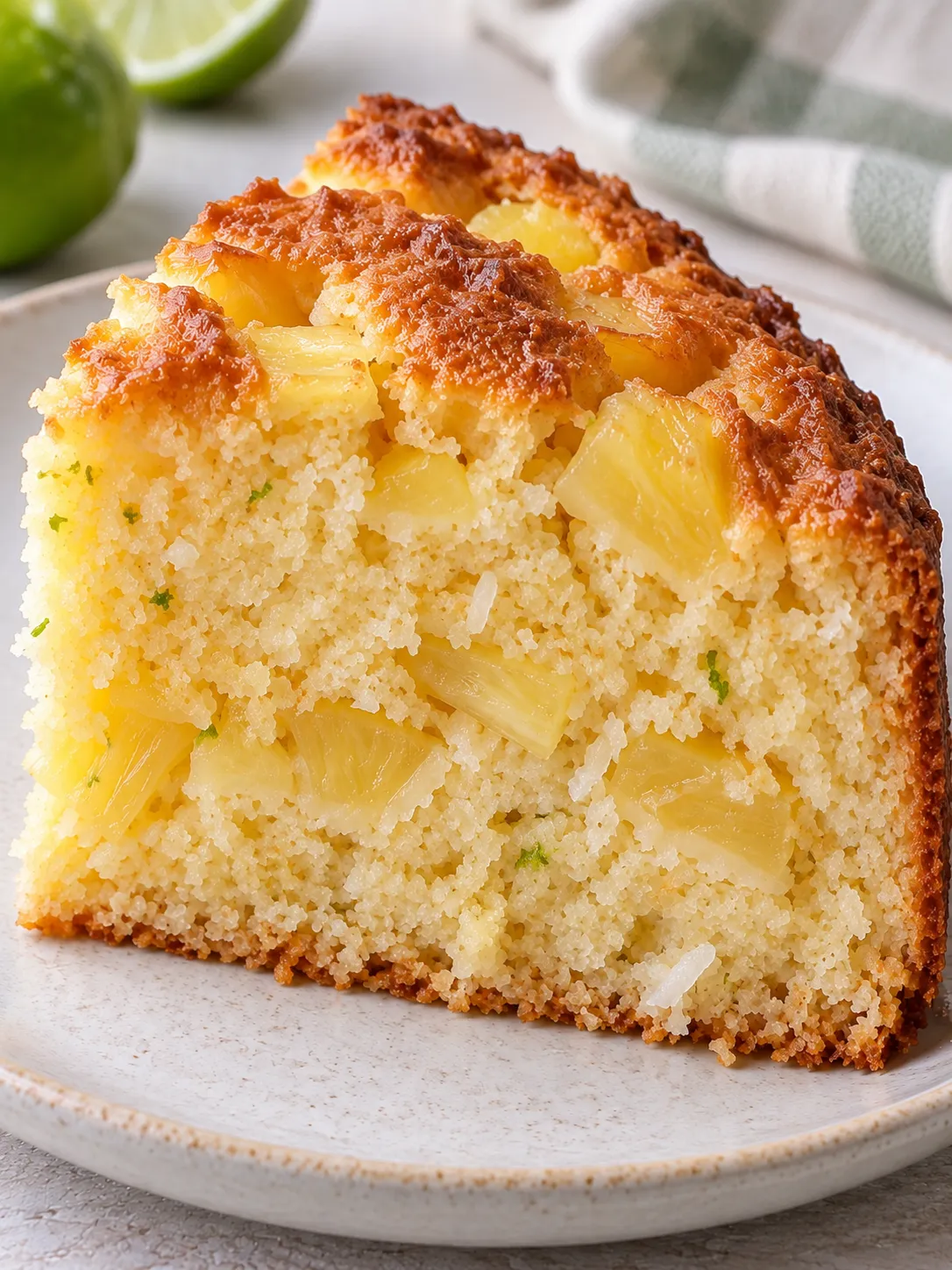 Yogurt cake with pineapple and lime — coconut