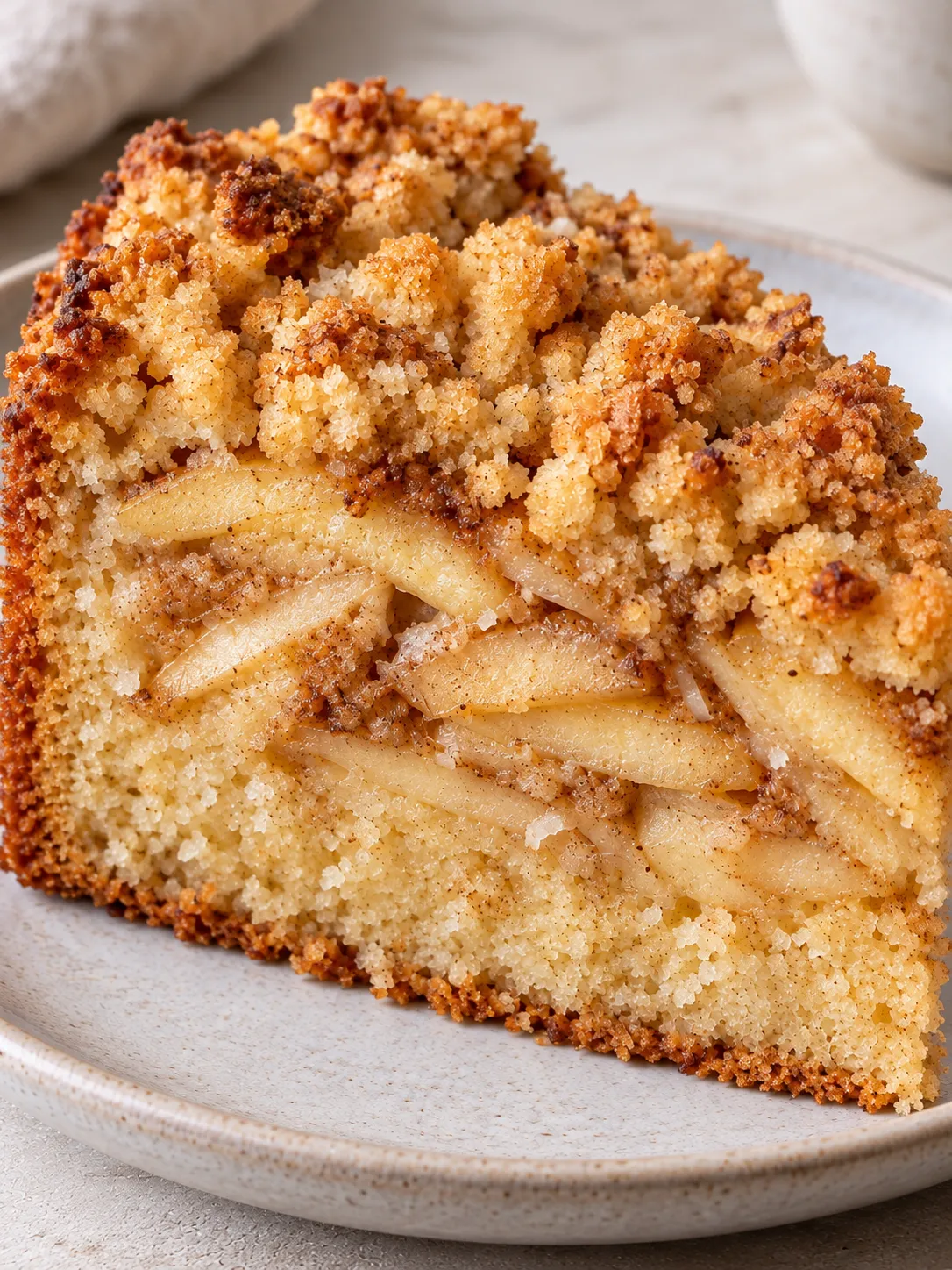 Crumble cake with apple and cinnamon — coconut