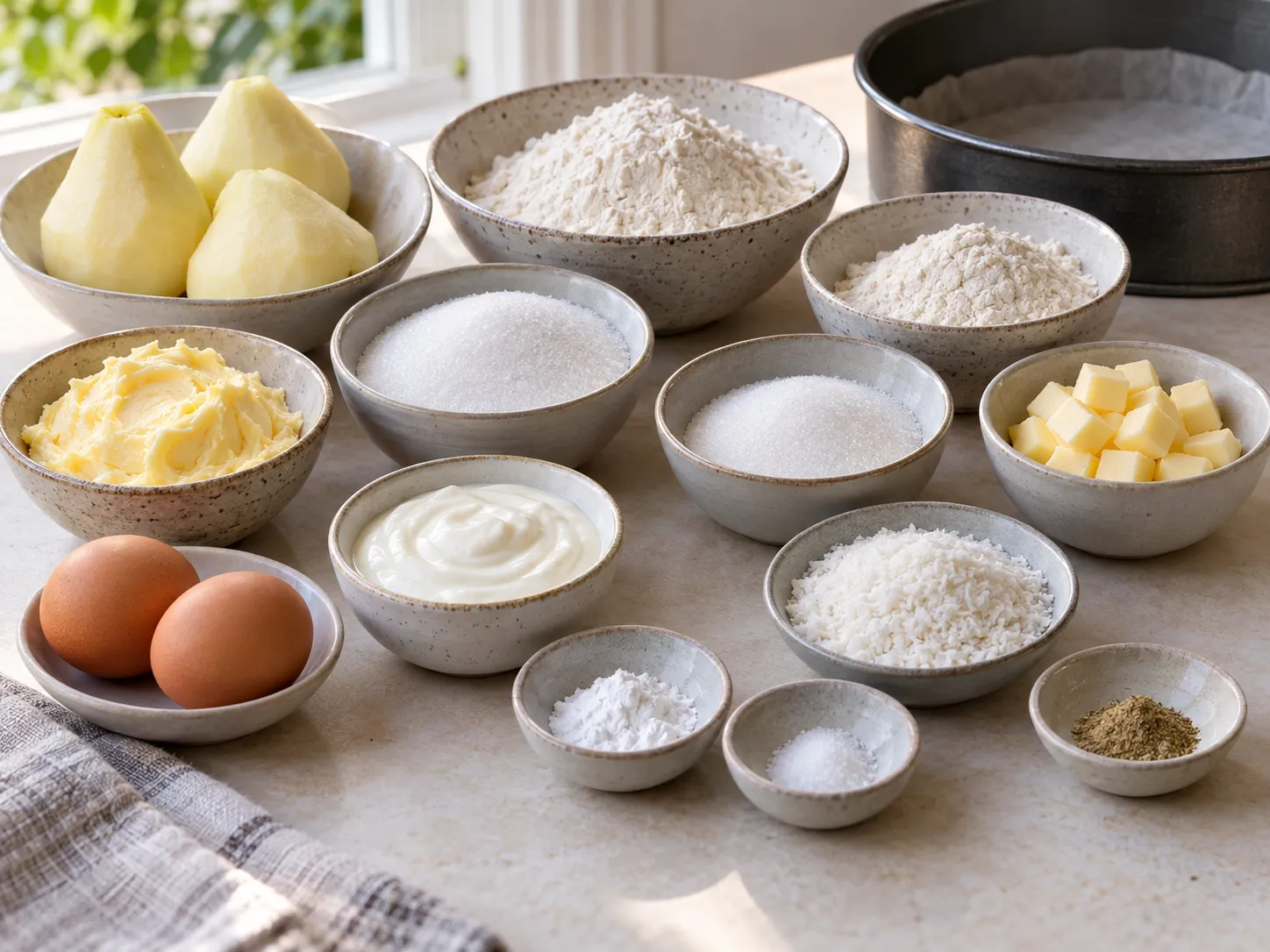 unsalted butter, softened, granulated sugar, large eggs, all-purpose wheat flour