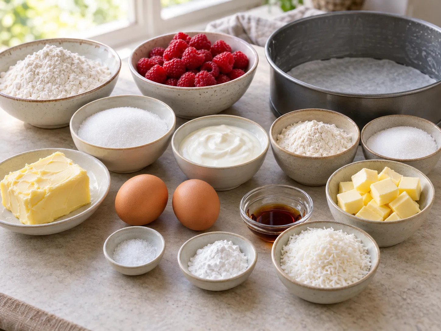 unsalted butter, softened, granulated sugar, large eggs, all-purpose wheat flour