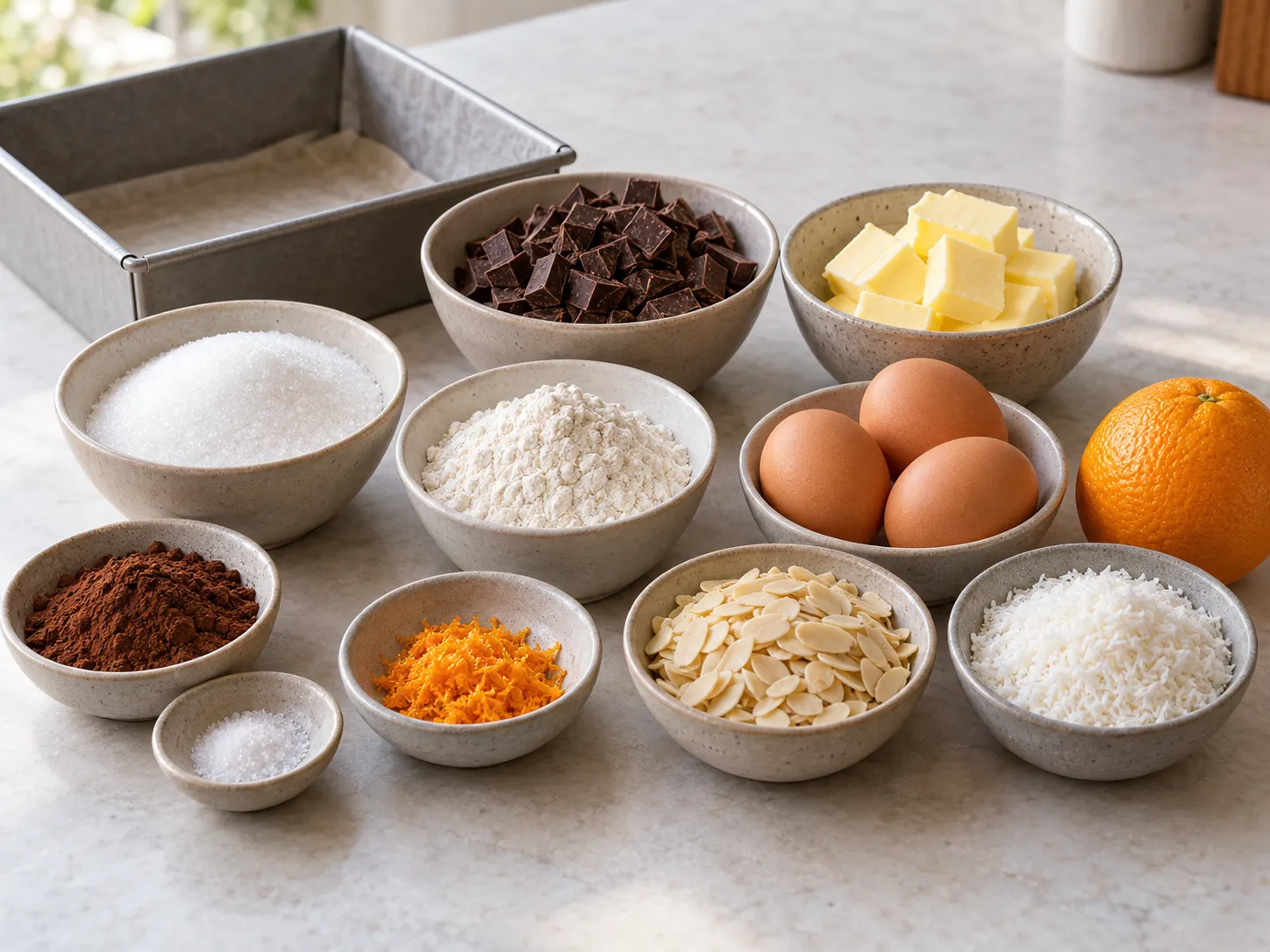 dark chocolate, chopped, unsalted butter, softened, granulated sugar, large eggs
