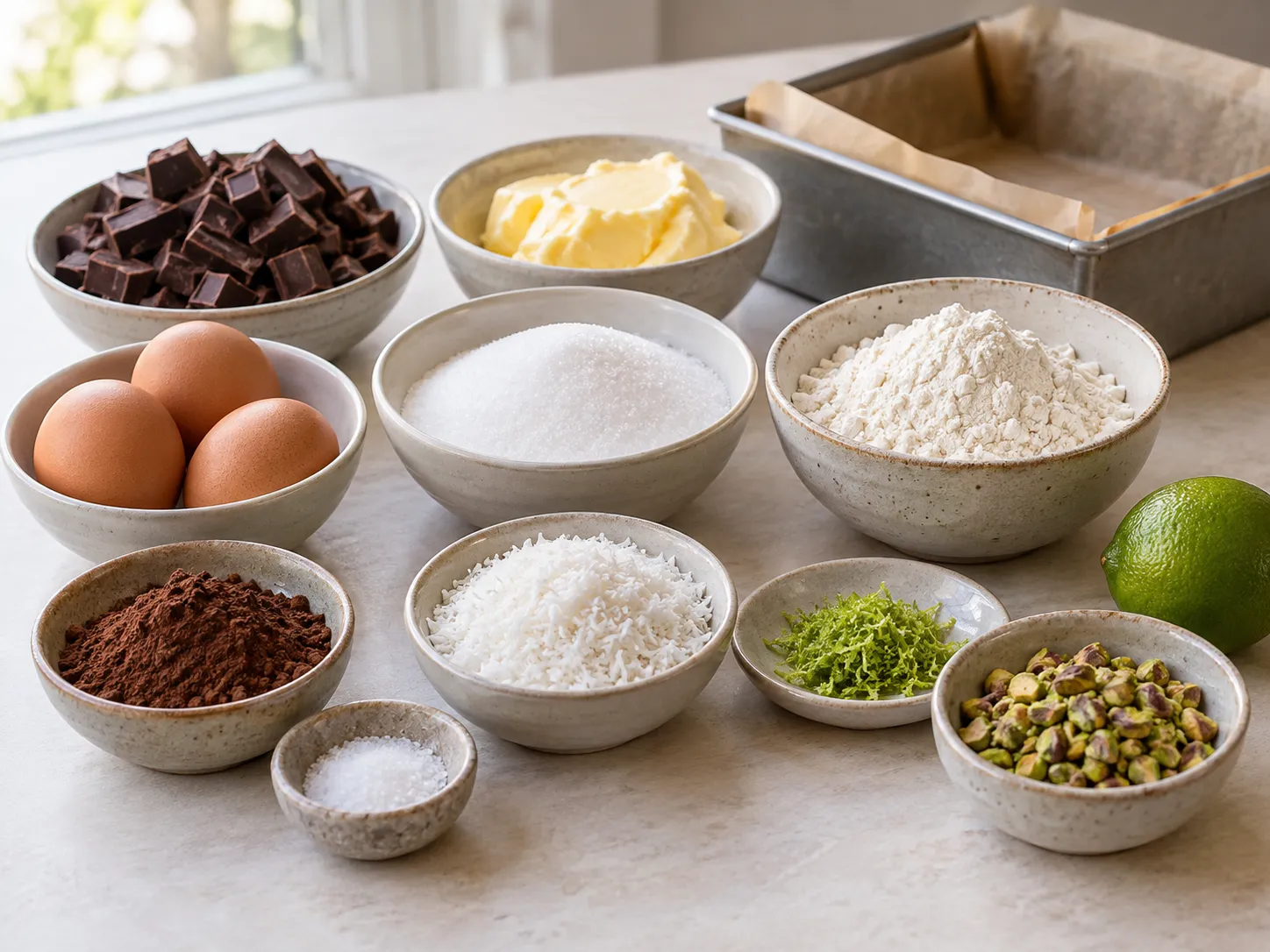 dark chocolate, chopped, unsalted butter, softened, granulated sugar, large eggs