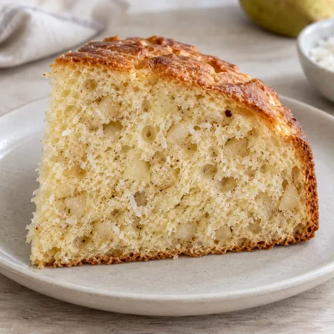 Sweet yeast cake with cardamom and pear — coconut