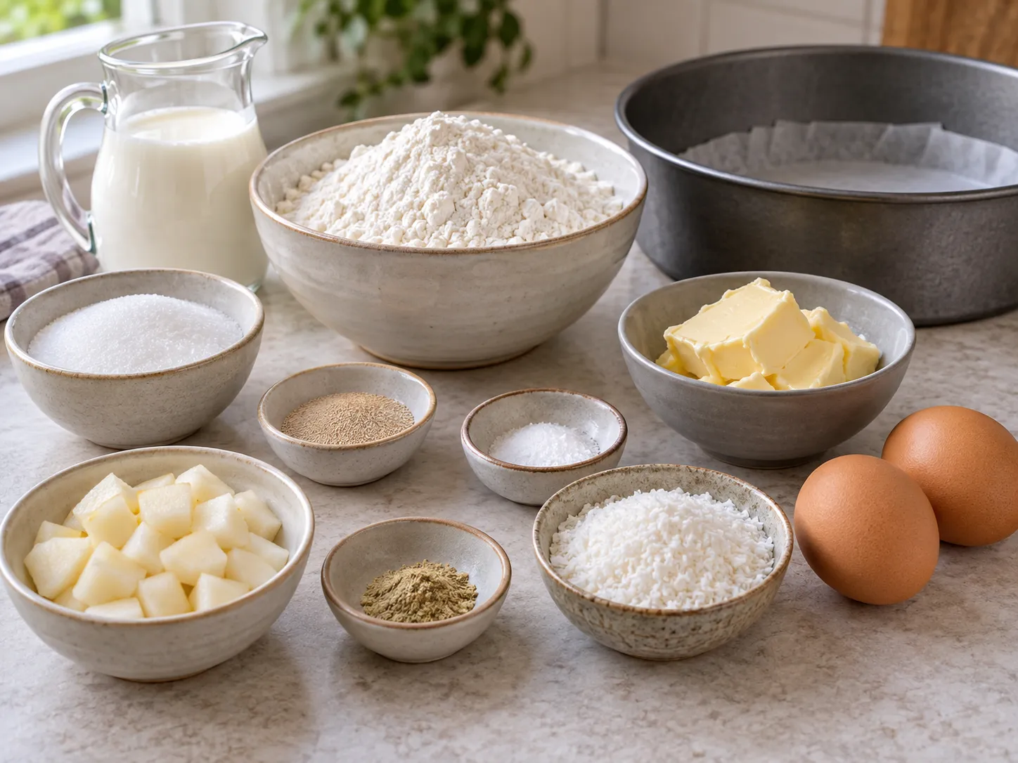 all-purpose wheat flour, instant dry yeast, granulated sugar, fine salt