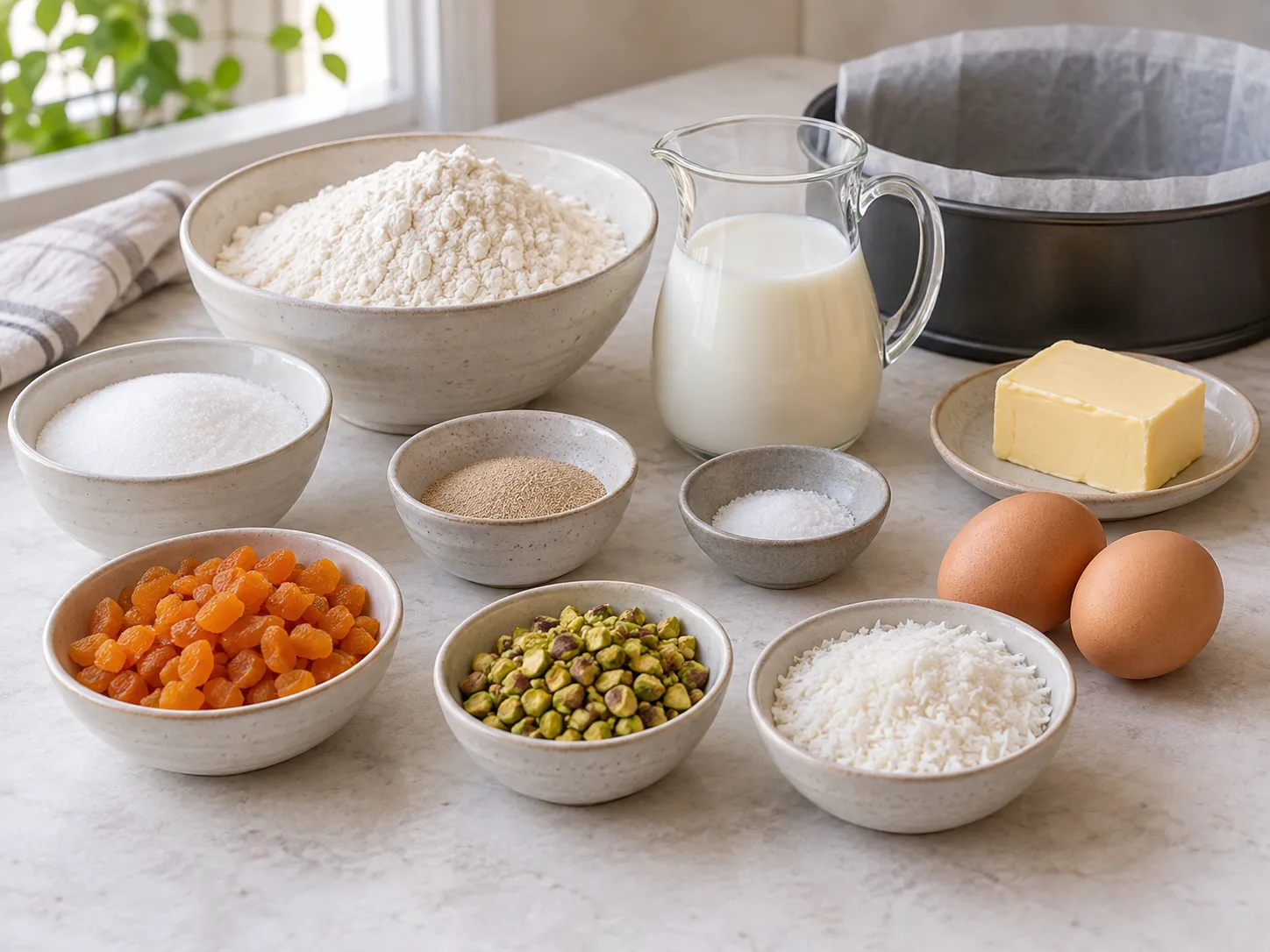 all-purpose wheat flour, instant dry yeast, granulated sugar, fine salt