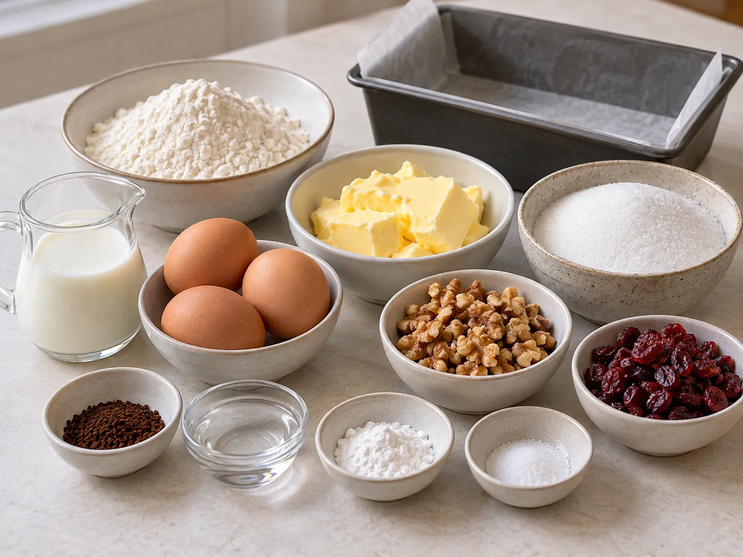 unsalted butter, softened, granulated sugar, large eggs, all-purpose wheat flour