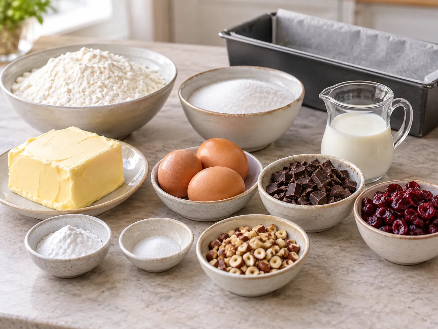 unsalted butter, softened, granulated sugar, large eggs, all-purpose wheat flour