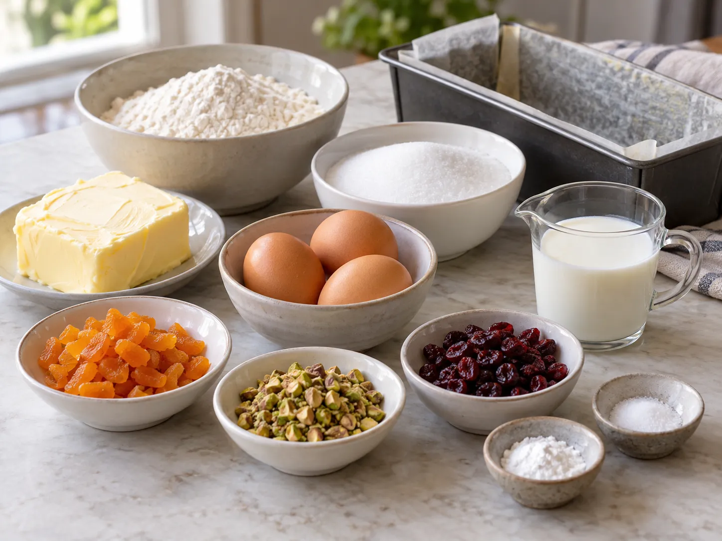 unsalted butter, softened, granulated sugar, large eggs, all-purpose wheat flour