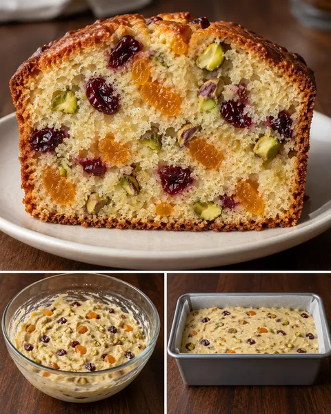 Butter loaf with apricots and pistachios — cranberries