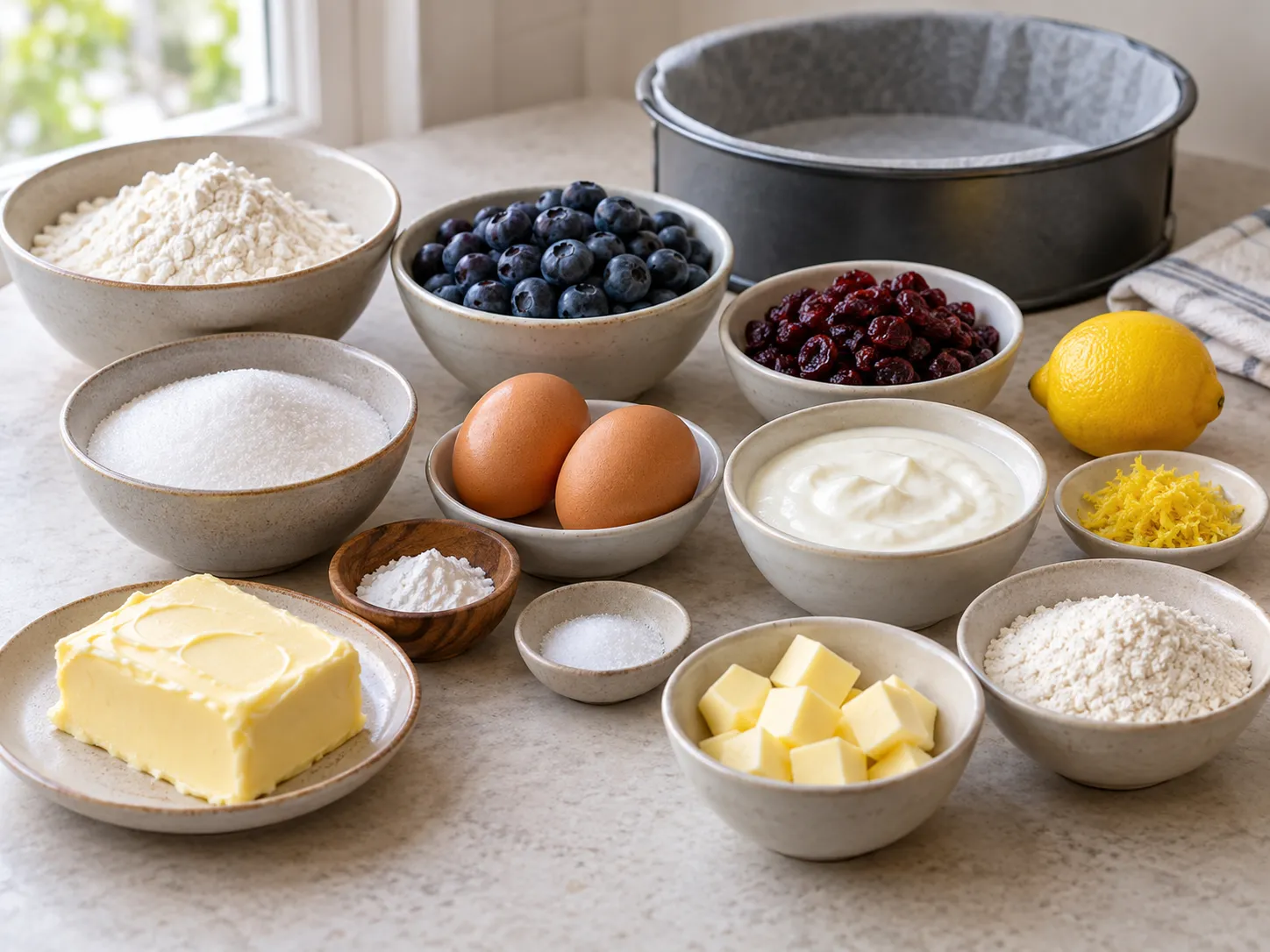 unsalted butter, softened, granulated sugar, large eggs, all-purpose wheat flour