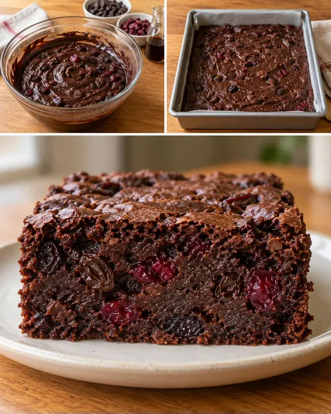 Brownies with vanilla and raisins — cranberries