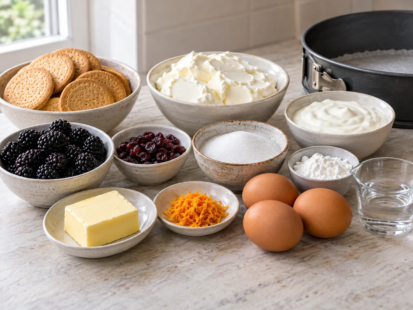 plain butter biscuits, without filling, unsalted butter, softened, full-fat cream cheese, plain, gr