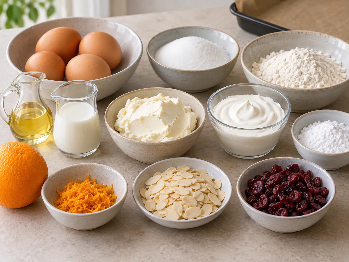 large eggs, granulated sugar, all-purpose wheat flour, neutral sunflower oil