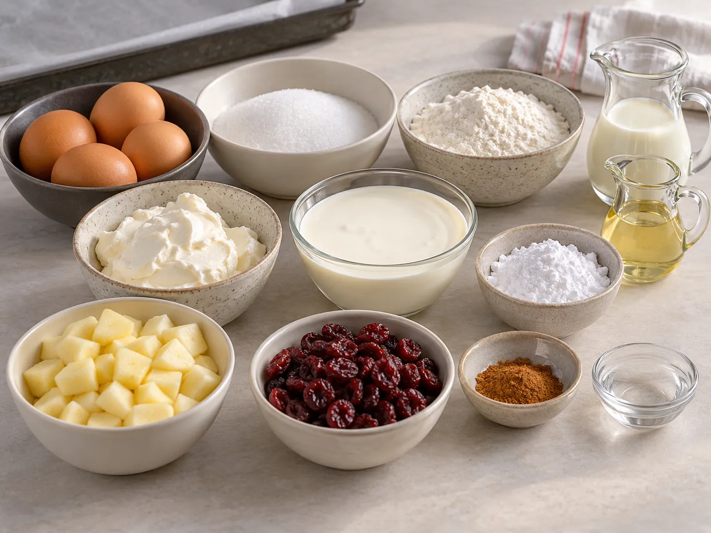 large eggs, granulated sugar, all-purpose wheat flour, neutral sunflower oil
