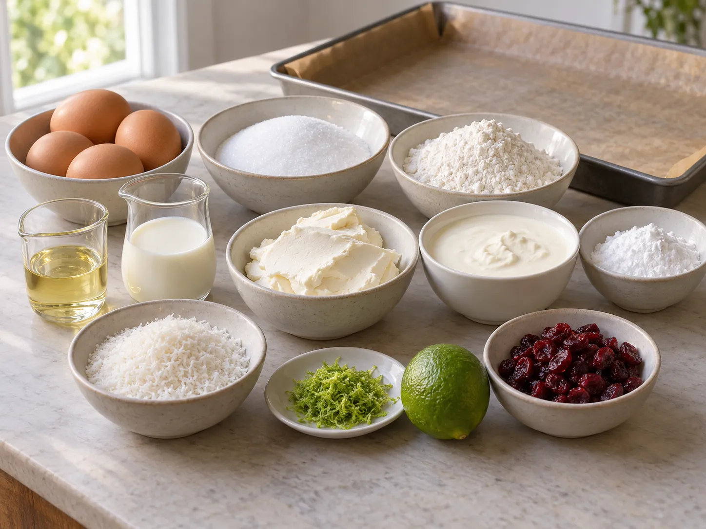 large eggs, granulated sugar, all-purpose wheat flour, neutral sunflower oil