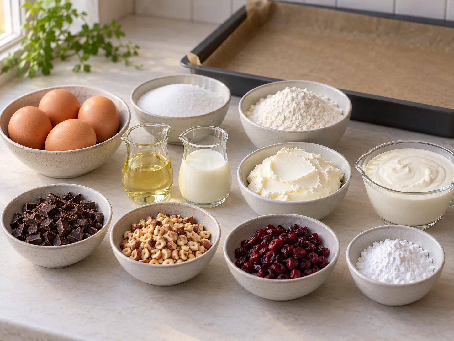 large eggs, granulated sugar, all-purpose wheat flour, neutral sunflower oil