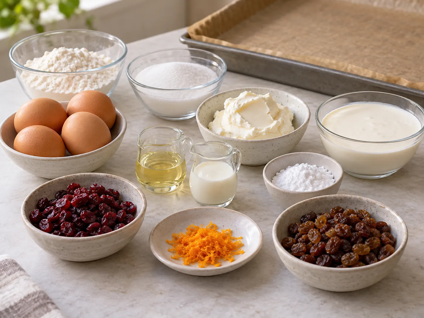 large eggs, granulated sugar, all-purpose wheat flour, neutral sunflower oil