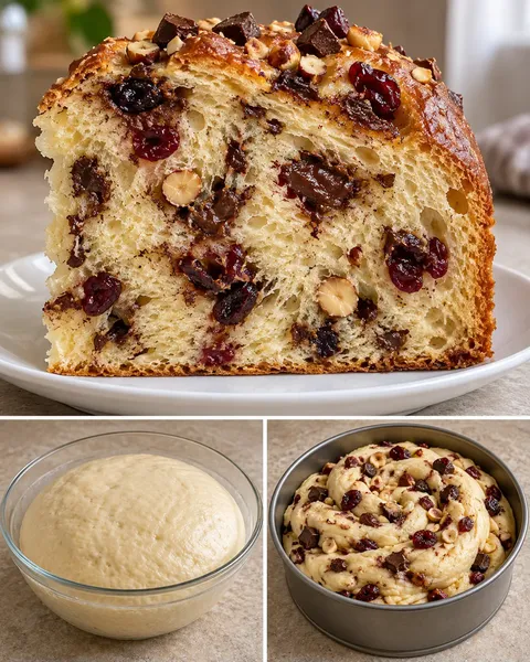 Sweet yeast cake with chocolate and hazelnuts — cranberries