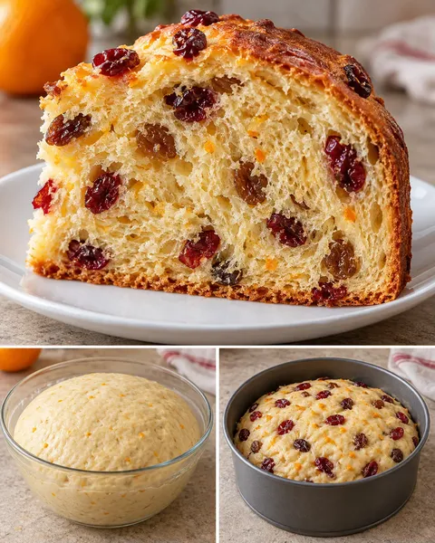 Sweet yeast cake with cranberries and orange — raisins