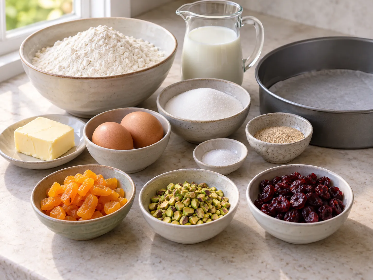 all-purpose wheat flour, instant dry yeast, granulated sugar, fine salt