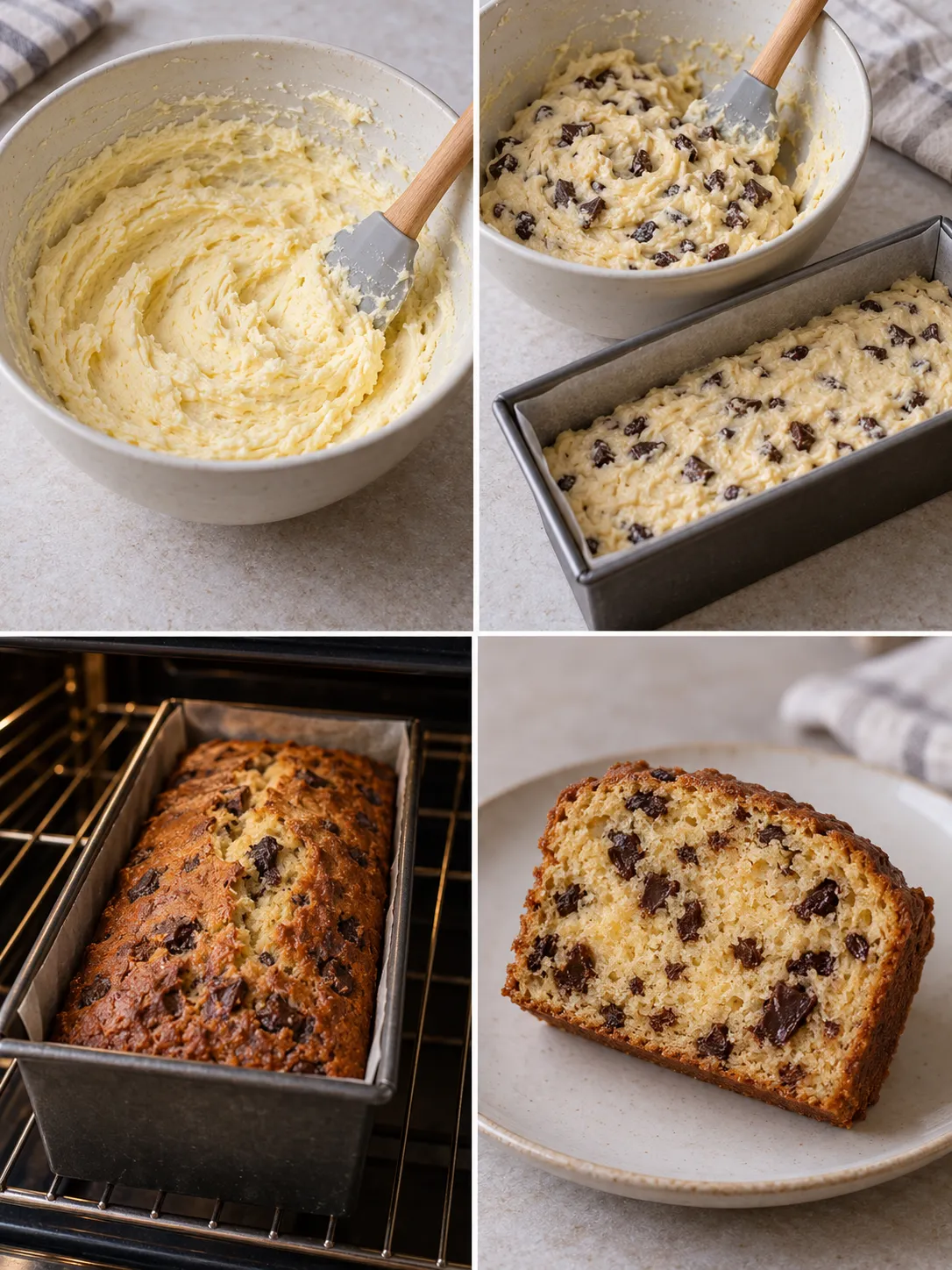 Butter loaf with vanilla and raisins — dark chocolate