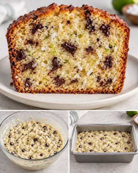 Butter loaf with coconut and lime — dark chocolate