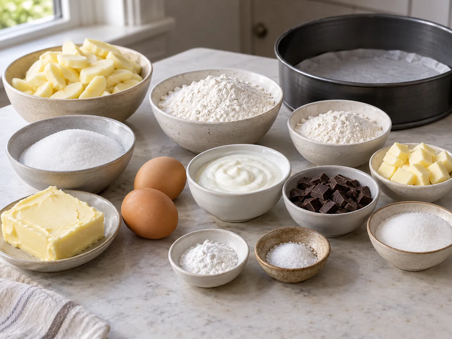 unsalted butter, softened, granulated sugar, large eggs, all-purpose wheat flour