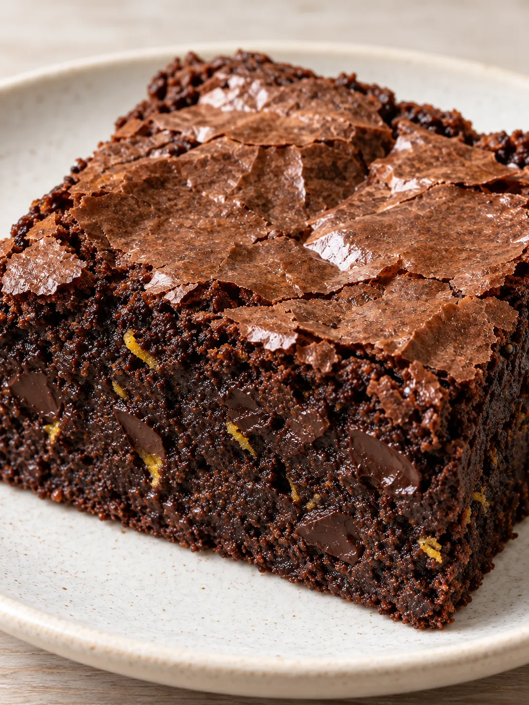 Brownies with lemon and poppy seeds — dark chocolate