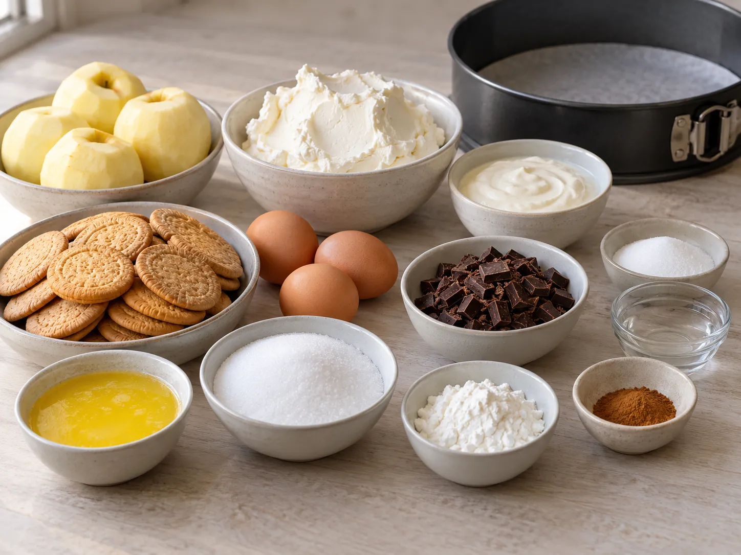 plain butter biscuits, without filling, unsalted butter, softened, full-fat cream cheese, plain, gr