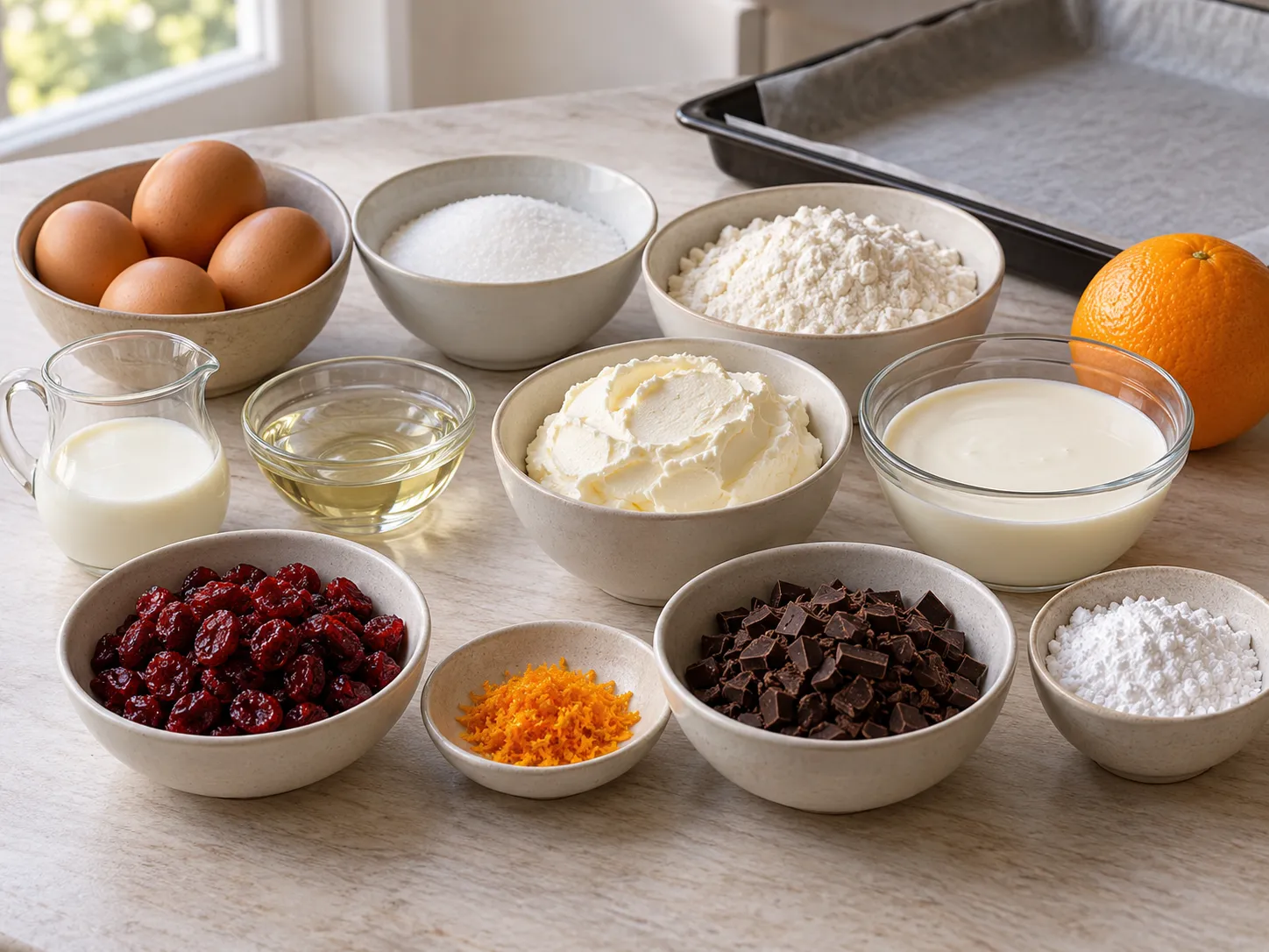large eggs, granulated sugar, all-purpose wheat flour, neutral sunflower oil
