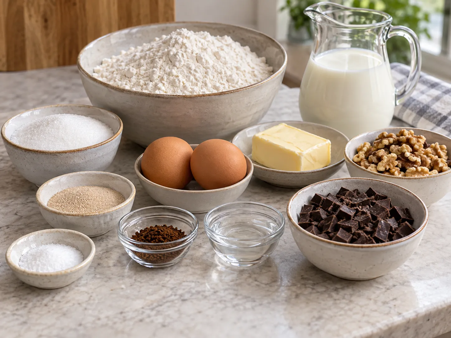 all-purpose wheat flour, instant dry yeast, granulated sugar, fine salt