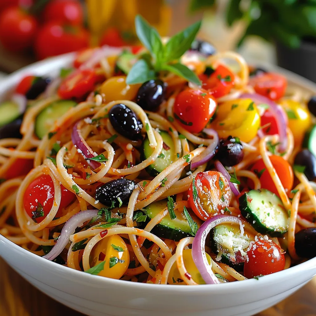 California Spaghetti Salad with Fresh Veggies