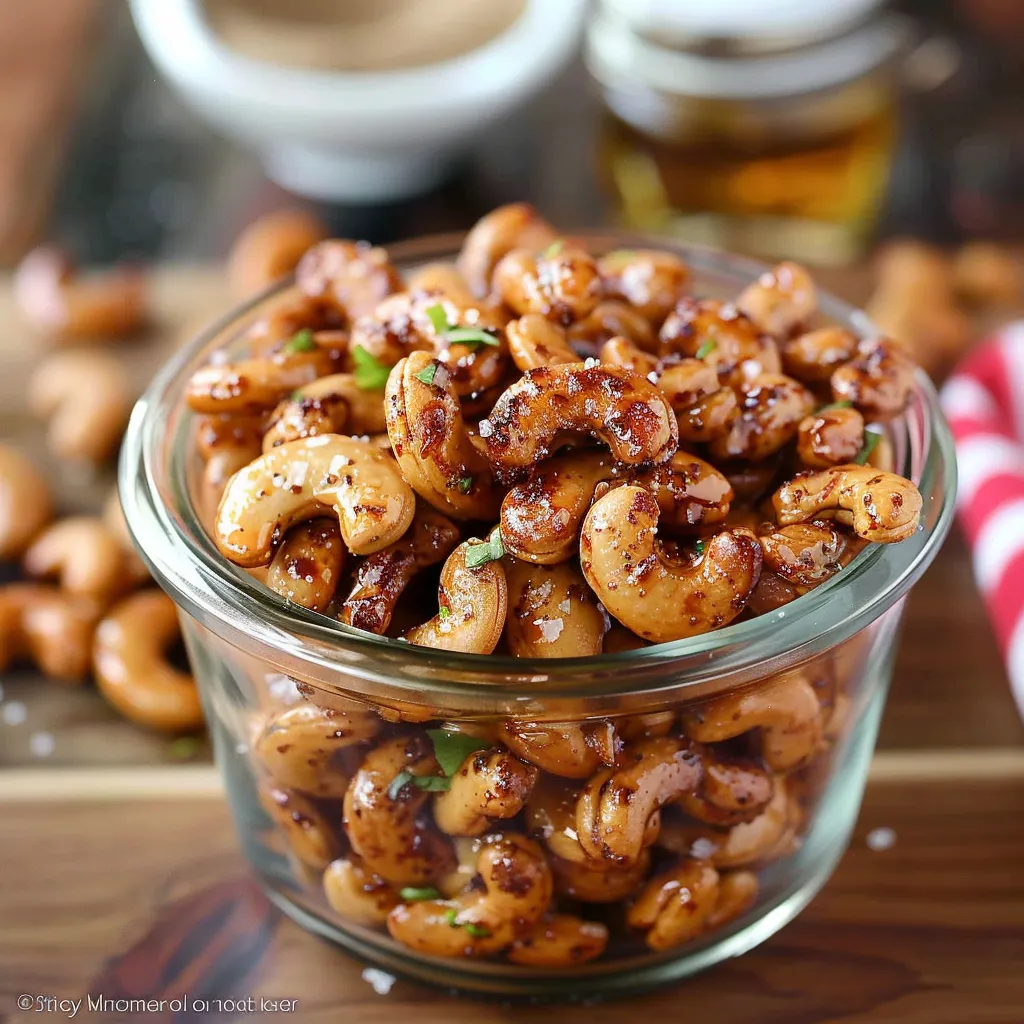 Candied Cashews with Lime and Spice