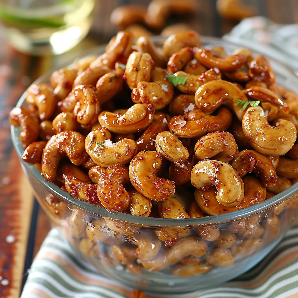 Candied Cashews with Lime and Spice