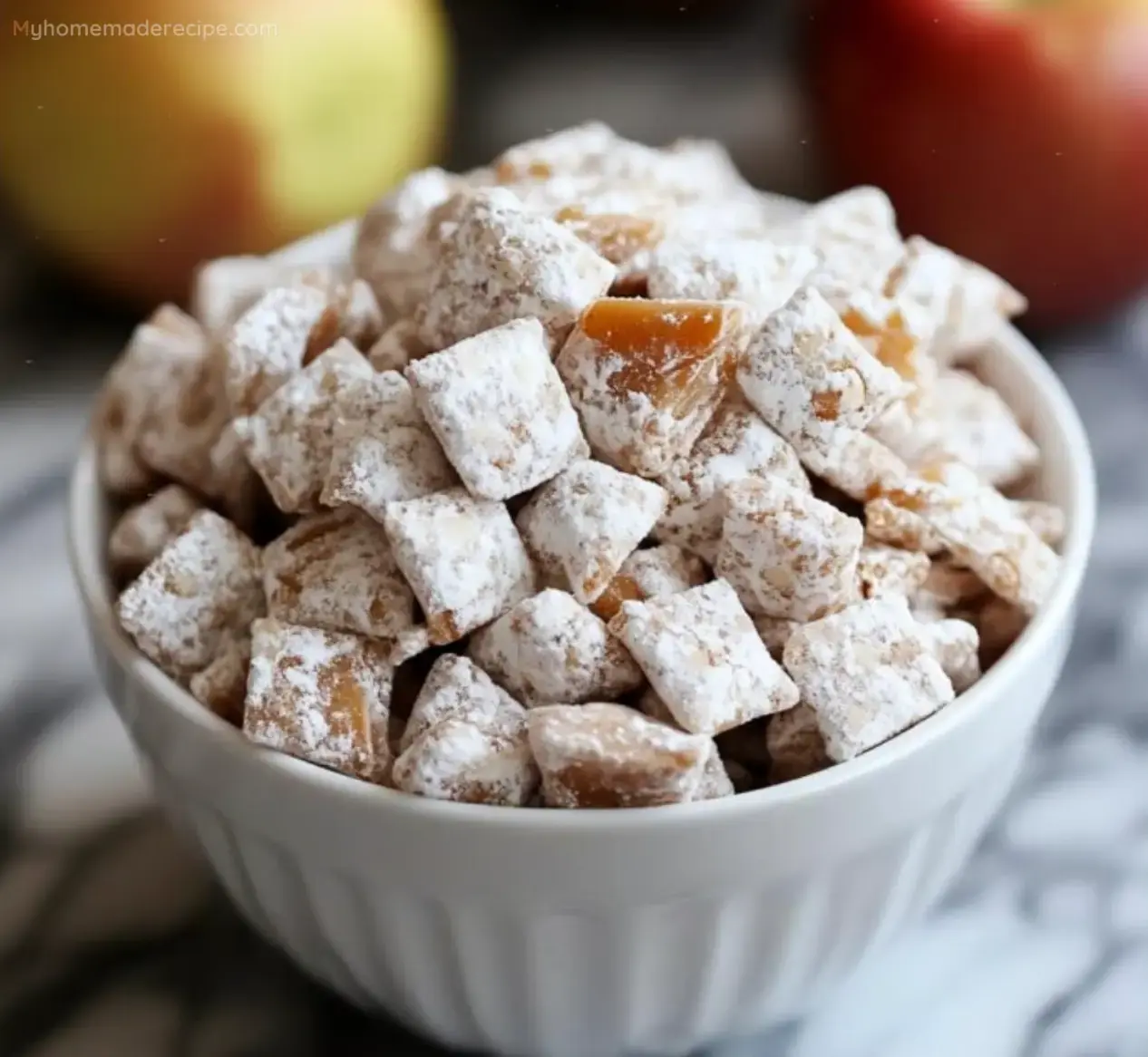 Easy Caramel Apple Puppy Chow