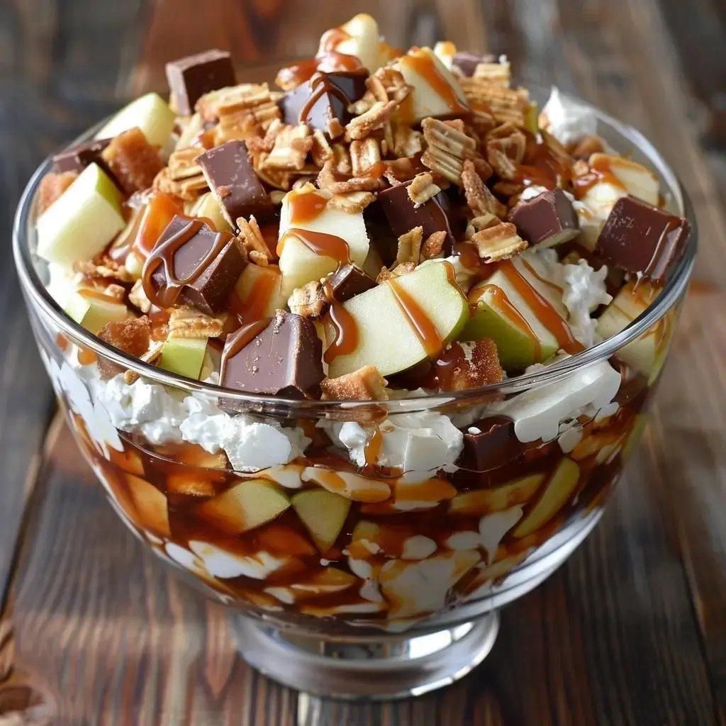 Caramel Apple Dessert with Snickers