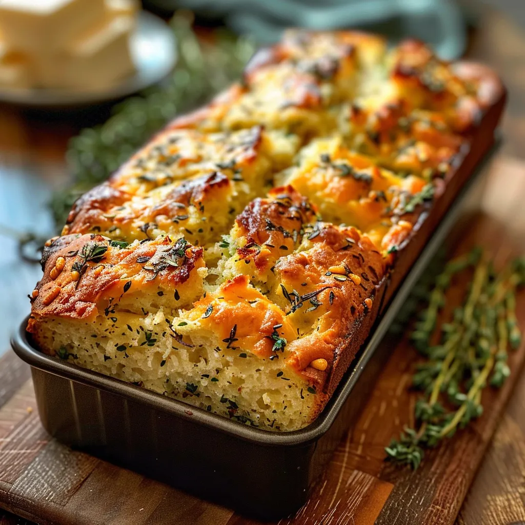 Golden Cheddar and Herb Bread Loaf