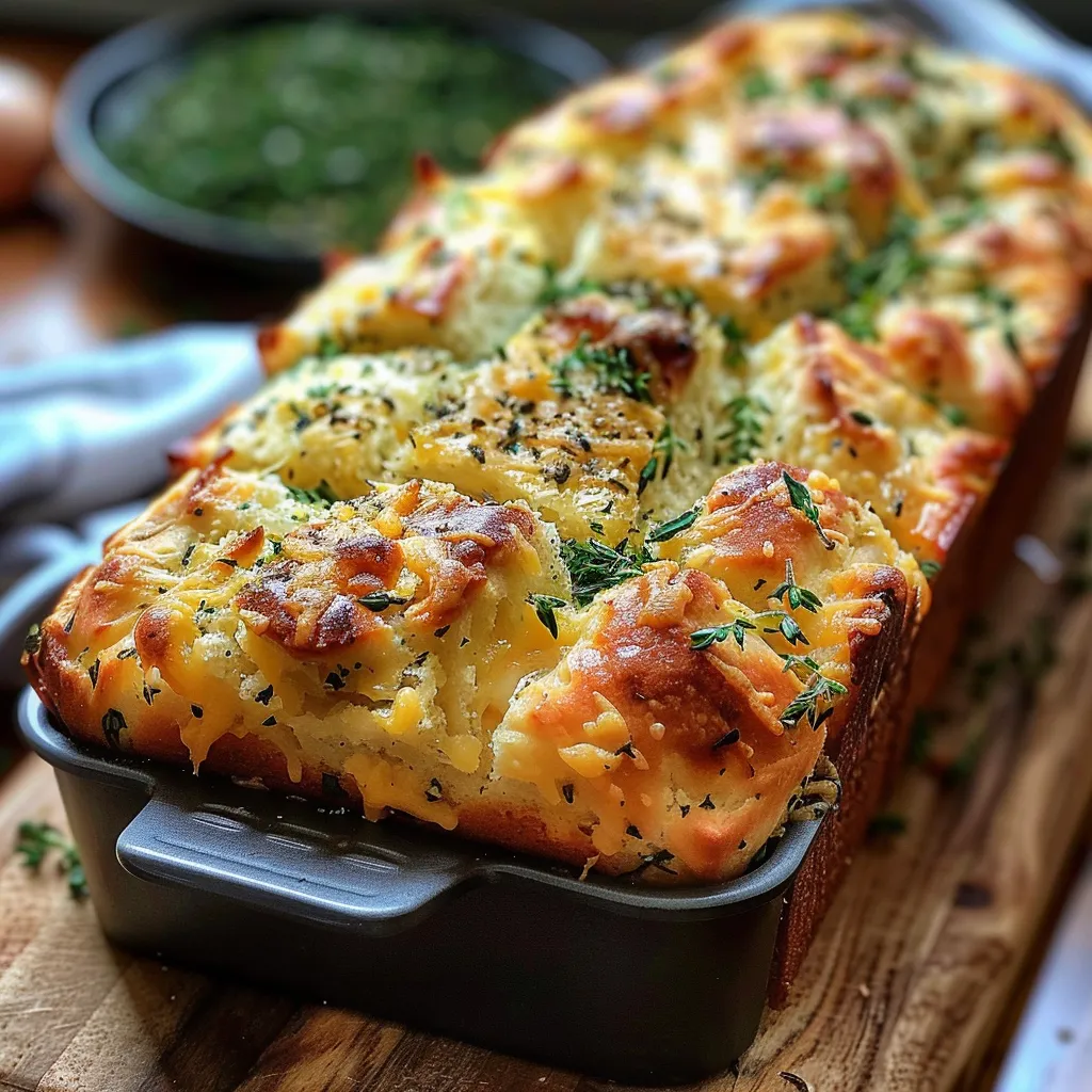 Golden Cheddar and Herb Bread Loaf