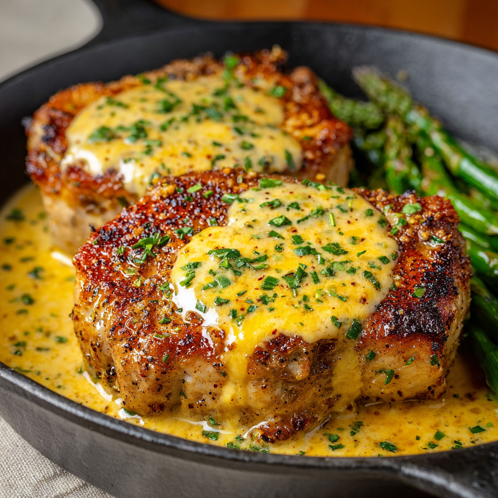 Cheddar Ranch Pork Chops with Crispy Coating