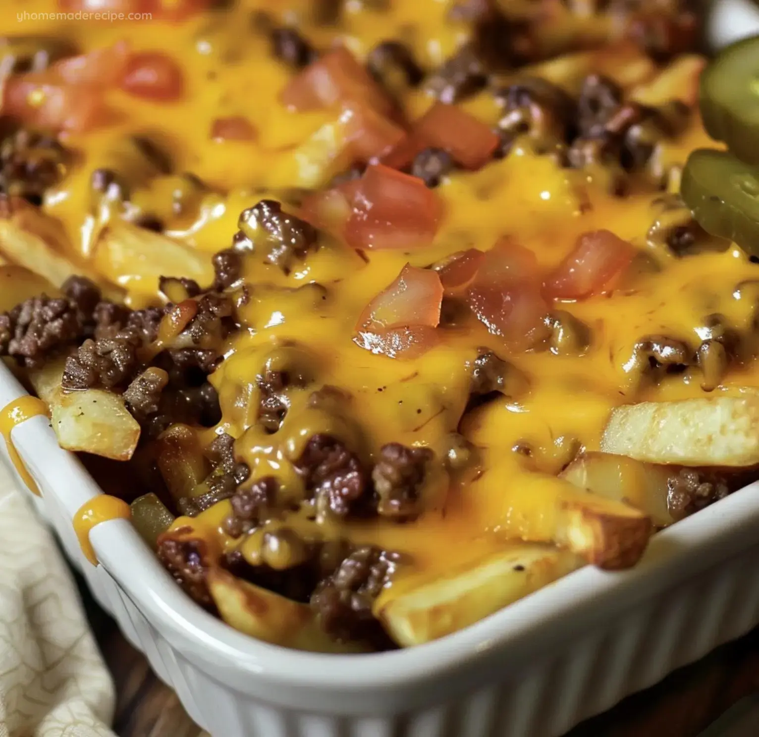 Delicious Cheeseburger French Fry Casserole