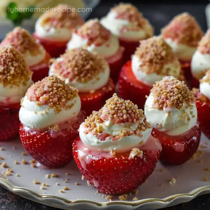 Easy Cheesecake Deviled Strawberries