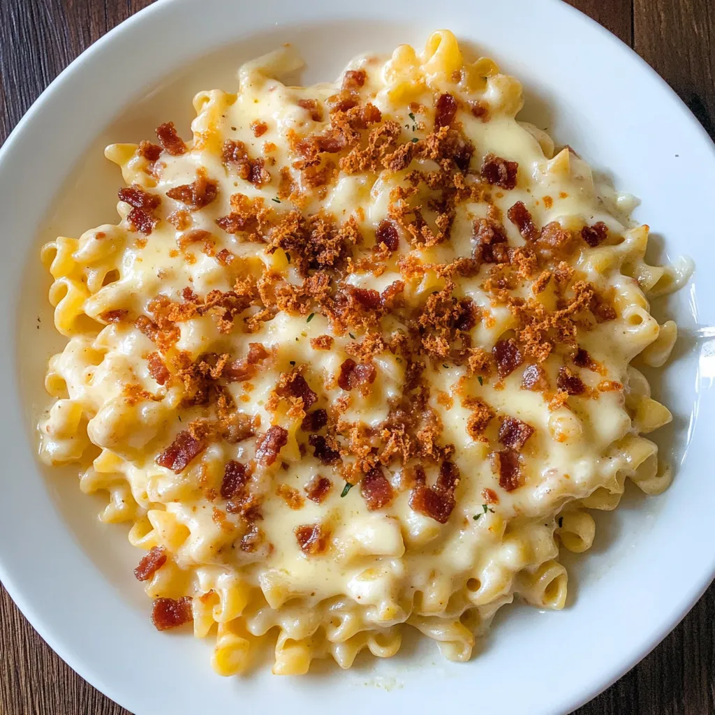Creamy Cheesy Bacon Cavatappi Pasta