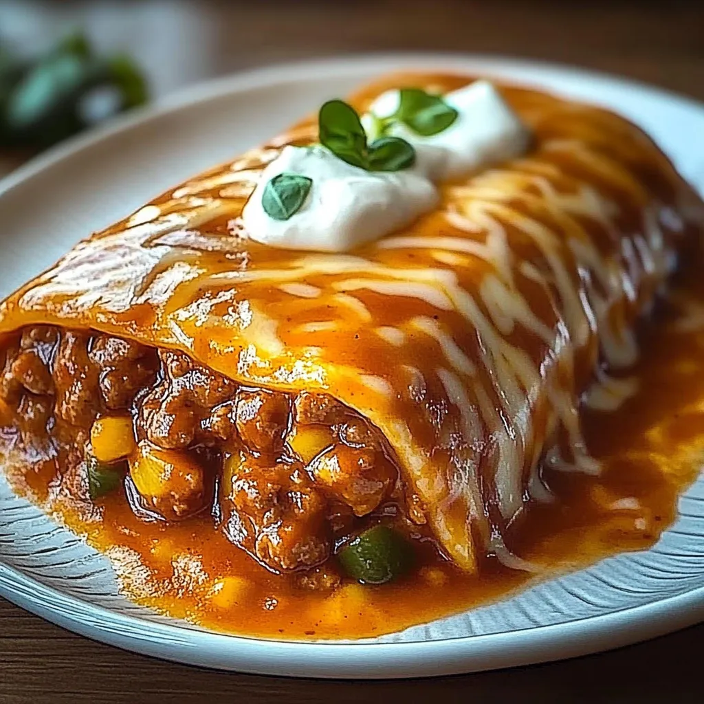 Best Cheesy Enchirito with Sauce